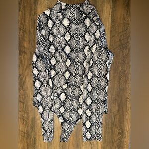 Caution To The Wind Snakeskin Patterned Bodysuit